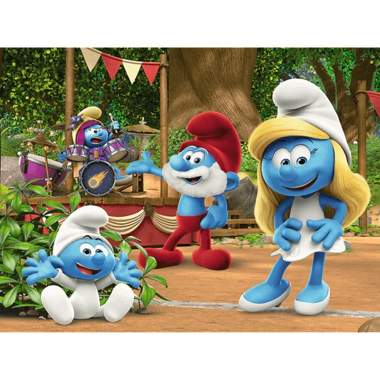 Puzzle Strumfii Scena cu Tobe (30 de Piese) - Trefl - PuzzleJoy