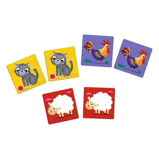 Joc de Memorie cu Carti Animale de la Ferma 24 de piese - Trefl - PuzzleJoy