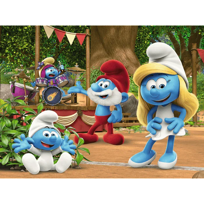 Puzzle Strumfii Scena cu Tobe (30 de Piese) - Trefl - PuzzleJoy