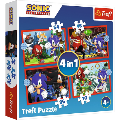 Puzzle Sonic The Hedgehog 4 in 1 (35, 48, 54, 70 piese) - Trefl - PuzzleJoy