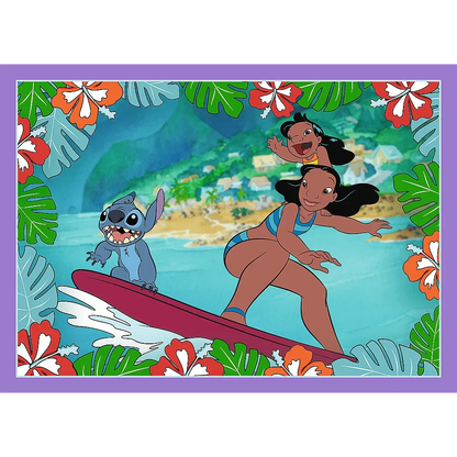 Puzzle Lilo & Stitch 4 in 1 (35, 48, 54, 70 piese) - Trefl - PuzzleJoy