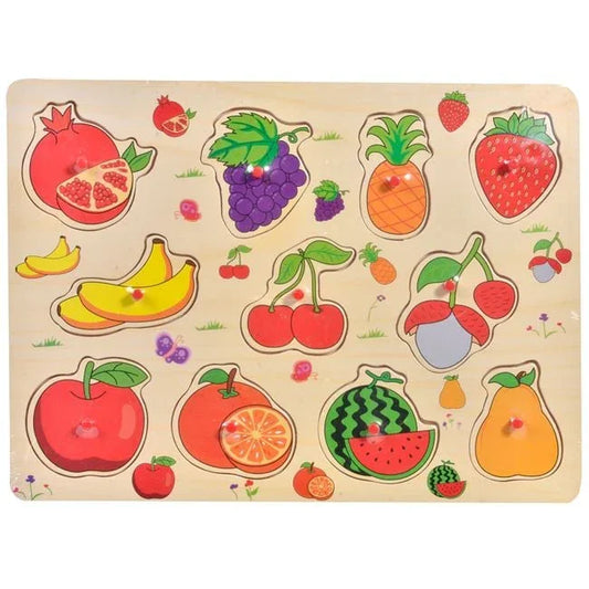 Puzzle din Lemn Fructe (11 piese) - 30x22cm - PuzzleJoy