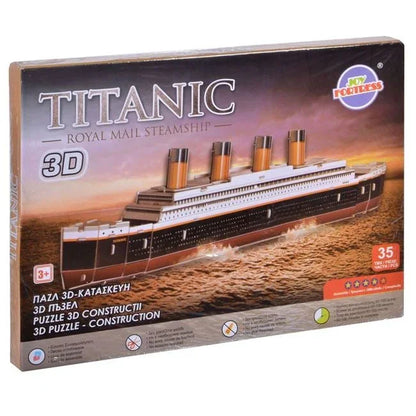 Puzzle - Constructie 3D Titanic (35 piese) - PuzzleJoy