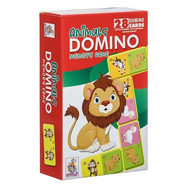 Joc de Societate Domino cu Animale - 28 piese - PuzzleJoy