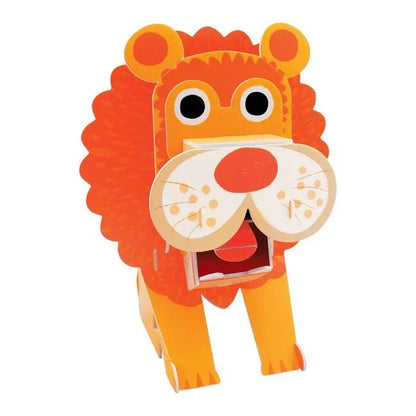 Puzzle - Constructie 3D Leu cu Miscare (11 piese) - PuzzleJoy