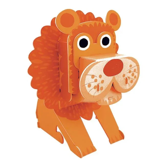 Puzzle - Constructie 3D Leu cu Miscare (11 piese) - PuzzleJoy