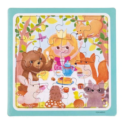 Puzzle Mini cu Model Padure (16 Piese) 15x15cm - PuzzleJoy
