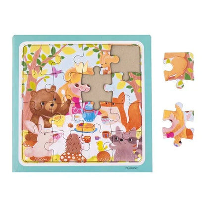 Puzzle Mini cu Model Padure (16 Piese) 15x15cm - PuzzleJoy