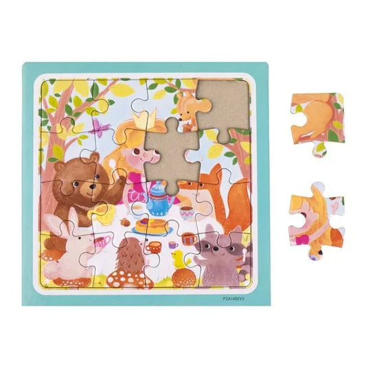 Puzzle Mini cu Model Padure (16 Piese) 15x15cm - PuzzleJoy