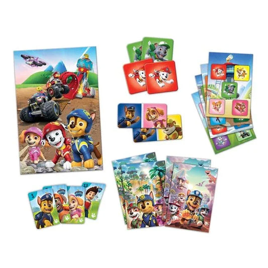 Joc de Societate 8 in 1 Carduri de Memorie Puzzle & Domino Paw Patrol - PuzzleJoy