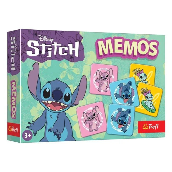 Joc de Memorie cu Carti Lilo & Stitch - Trefl - PuzzleJoy