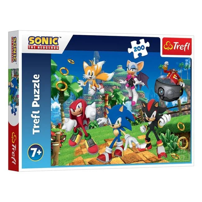 Puzzle Sonic in Pozite de Lupta (200 de piese) - Trefl - PuzzleJoy
