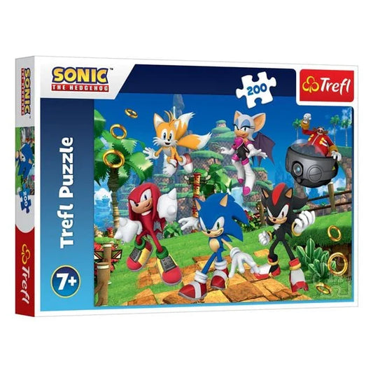 Puzzle Sonic in Pozite de Lupta (200 de piese) - Trefl - PuzzleJoy