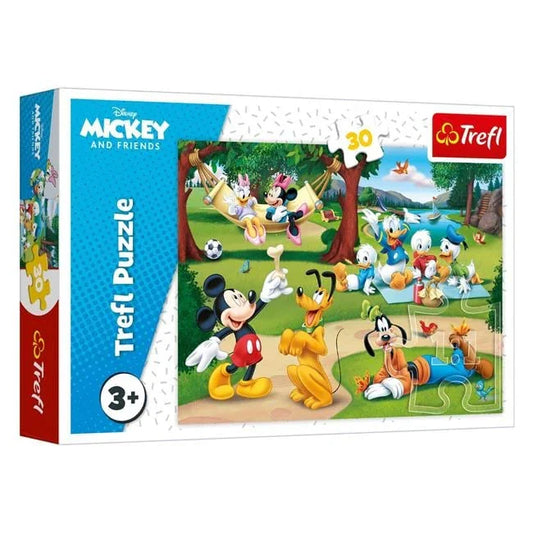 Puzzle Mickey cu Prietenii in Padure (30 de piese) - Trefl - PuzzleJoy