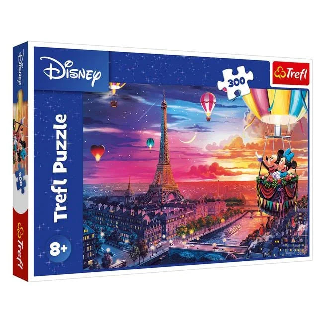 Puzzle Mickey & Minnie cu Balon de Aer in Paris (300 de Piese) - Trefl - PuzzleJoy