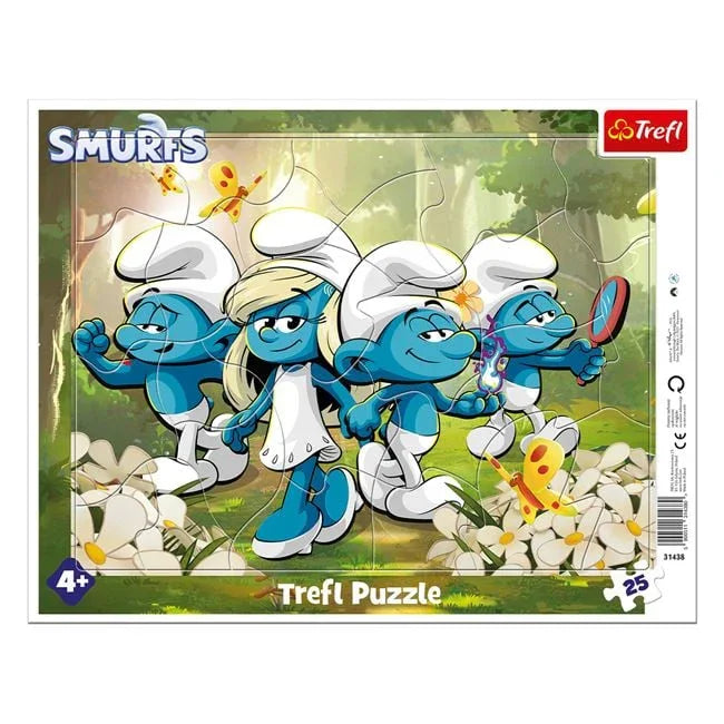 Puzzle Imagine Strumfii cu Strumfita in Padure (25 de piese) - Trefl - PuzzleJoy
