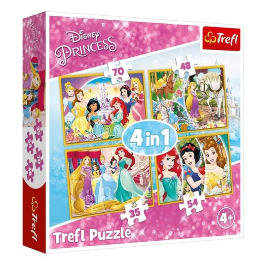 Puzzle Princess 4 in 1 (35, 48, 54, 70 piese) - Trefl - PuzzleJoy