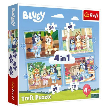 Puzzle 4 in 1 Bluey (35, 48, 54, 70 piese) - Trefl - PuzzleJoy