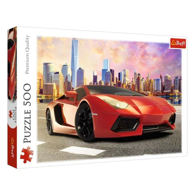 Puzzle Lamborghini Rosu (500 de piese) - Trefl - PuzzleJoy