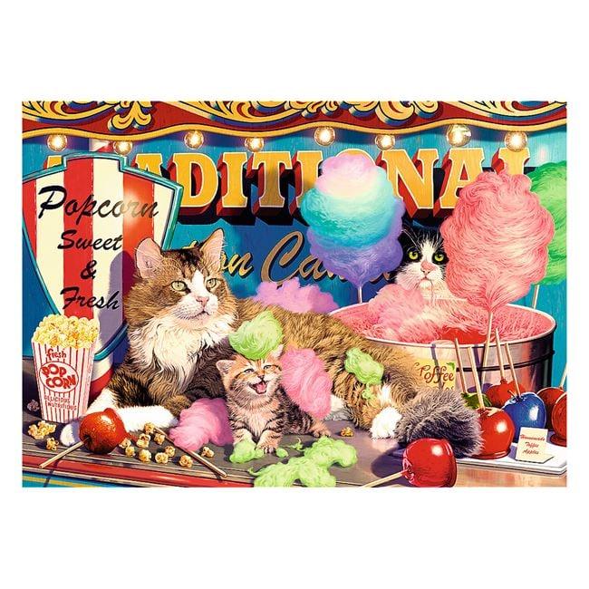 Puzzle cu 2 Imagini Caini Pisici cu Dulciuri (2x500 de piese) - Trefl - PuzzleJoy