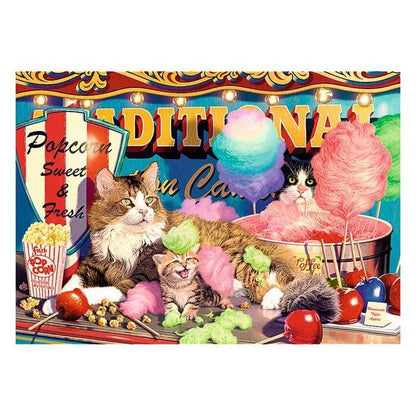 Puzzle cu 2 Imagini Caini Pisici cu Dulciuri (2x500 de piese) - Trefl - PuzzleJoy