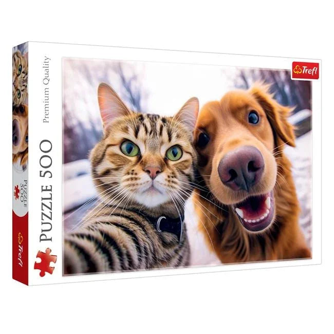 Puzzle Pisica & Caine (500 de piese) - Trefl - PuzzleJoy