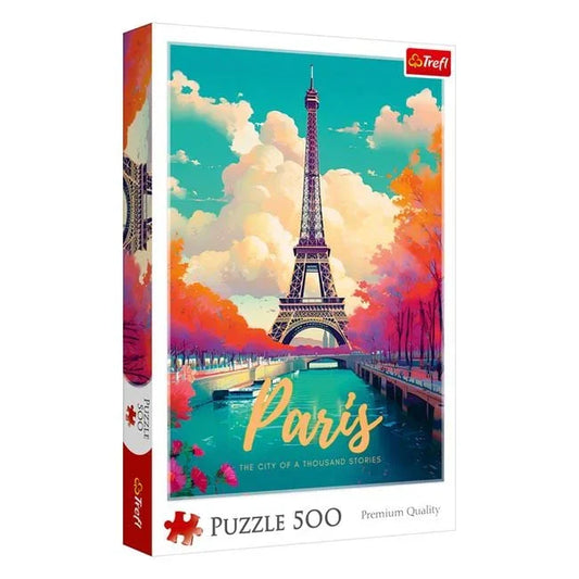 Puzzle Paris Siena Turnul Eiffel (500 de piese) - Trefl - PuzzleJoy