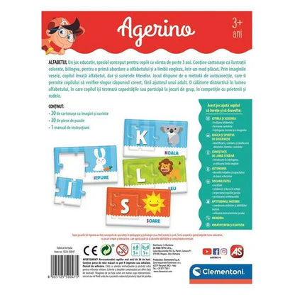 Joc Educativ Agerino Alfabetul - Clementoni - PuzzleJoy