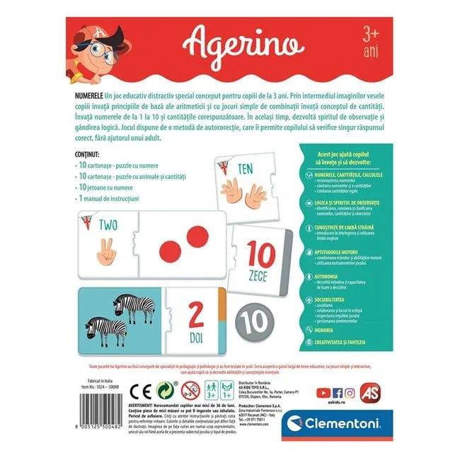 Joc Educativ ”Numerele” - Clementoni - PuzzleJoy